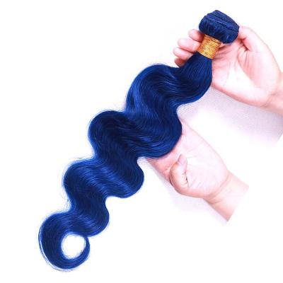 China Body Wave Hair Extension Clip In Body Blue Wave Hair Extension Indian Hair Bundles 180% Density for sale