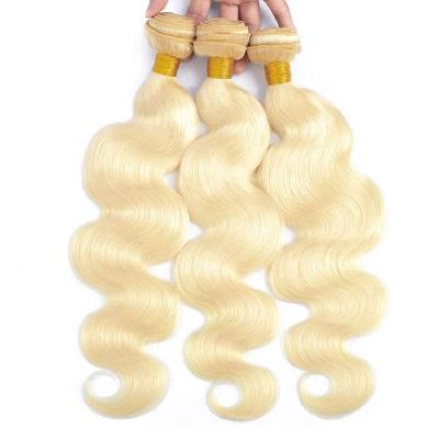 China Regular Wave Body Wave Bundles 613 Human Hair Extension Double Drawn Blonde Virgin Hair Bundles 613 for sale