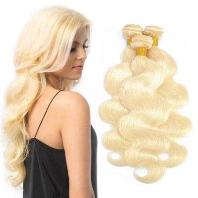 China Regular Wave 613 Virgin Hair Hair Extensions Body Wave Bundles With Closure Blonde Body Wave Hair for sale