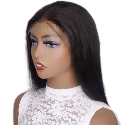 China Soft/Easy to Wear Short Straight Human Hair Wigs Lace Closure Bob Wigs Lace Front Human Hair Wig for sale