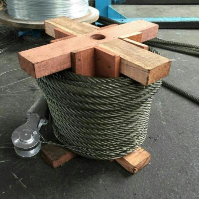 China Steel Rope 8x26ws core ungalvanized steel wire rope with big orbit galvanized for sale