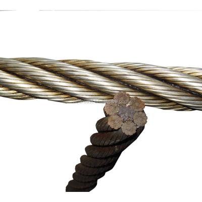 China 6K*19S+FC, 6K*19S+IWRC construction compacted wire rope for sale