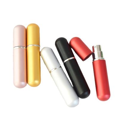 China 5ml 10ml Metal Glass Empty Luxury Cosmetic Wholesale Empty Mini Arabic Perfume Spray Test Refillable Colorful Bottle for sale