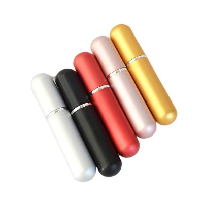 China 5ml 8ml Cosmetic Colorful Empty Aluminum Travel Perfume Refillable Atomizer Bottles Spray for sale