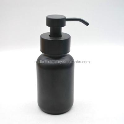 China Personal Care Empty Amber Foaming Glass Bottles 250ml Pump Bottle Glass for sale