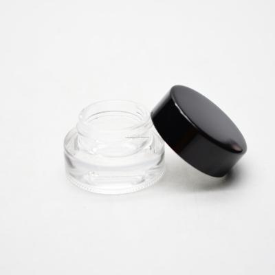 China Hot Selling 5ml 7ml Round Cosmetic Clear Glass Eye Cream Jar Cosmetic Cream Bottle for sale