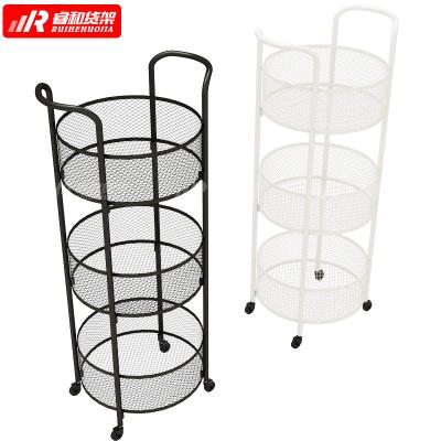 China Supermarket Double Sided Heavy Duty Detachable Metal Shelves Wire Mesh Retail Display Rack for sale