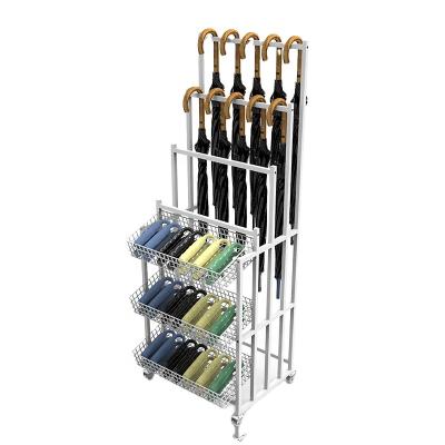 China Retail store display factory wholesale 550x600x1600mm metal umbrella stand display stand for store for sale