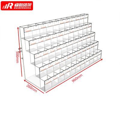 China Fashion Retail Single Sided 7 Layers Nail Polish Display Stand Acrylic Nail Polish Display Rack for sale