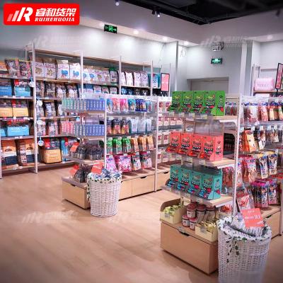 China Retail Store Display Light Duty Hang Down Pet Shop Retail Shelving Pet Collar Retail Metal Shelf Racks for sale