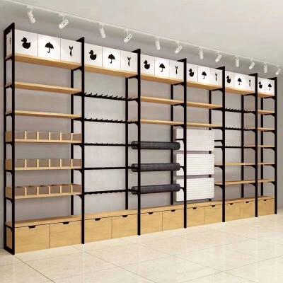 China Single Sided Factory Fashion Wholesale Pet Products Show Racks Wall Mounted Training Pet Products Display Rack for sale