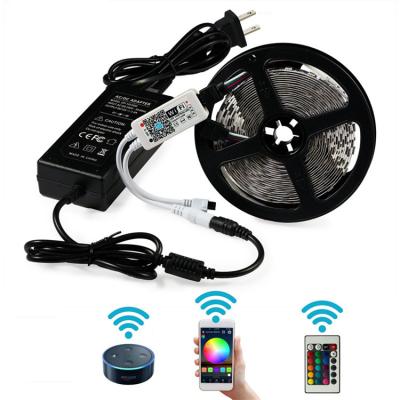 China 16.4ft 150LED Alexa Smart Home WIFI RGB Strip Neon Light Residential Wireless Waterproof Kit for sale