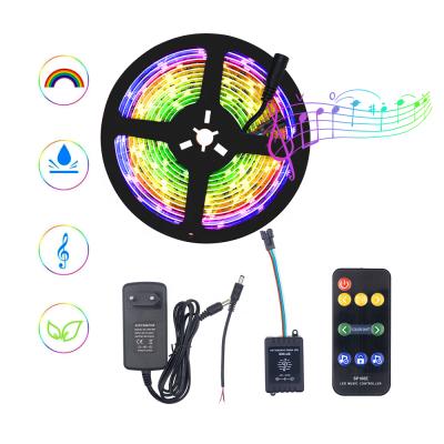 China Dream Theme Park RGB Color RGB Controller 5M Sync Music Reactive LED Strip Light for sale