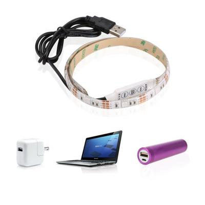 China Desktop 5V 5050 RGB LED Strip Light USB LED TV 0.5M 1M 2M 3M 4M 5M Backlight With Mini Controller for sale