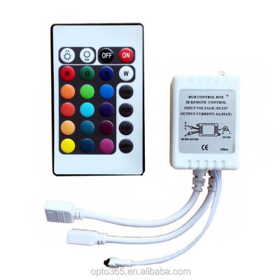 China 24 Plastic Remote Controllers For RGB 3528 Keys IR 5050 5630 LED Light Strips Two Output for sale