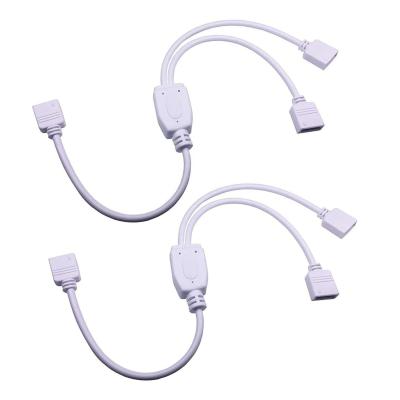 China LED Strip Connection 4 Pin Splitter for Two Color Changing RGB LED Light Strips for sale