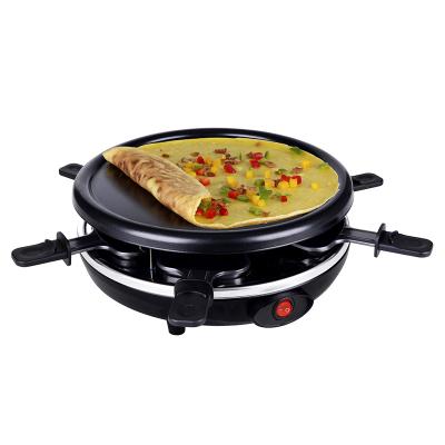 China Factory Direct Sales Easily Cleaned Table Around 3 In 1 Features Automatic Pancake Cheese Chocolate Warmer Making Machine Raclette BBQ Grill for sale