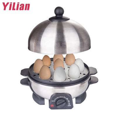 China Wholesale Electric Smart Automatic Egg Cooker Stainless Steel Portable Cooker Safety One Layer With Cover 1 To 8 Egg Boiler Egg Cooker for sale