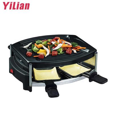 China Mini BBQ Tabletop Grill Raclette Grills Flat Electric Indoor Smokeless Home Use Easily Assembled Teppanyaki Maker for sale