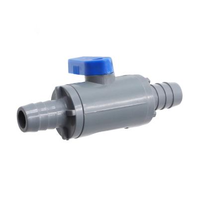 China 3/8 Pipe Barb 2 Way PVC General Straight Plastic Ball Valve for sale