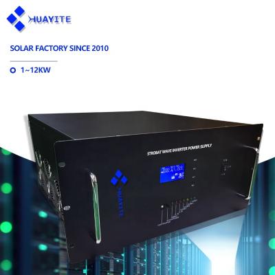 China UPS Off-grid Solar Cabinet Rack Mount Hybrid Solar Wind Power Inverter 10kw 12kw 48V 24V Wall Mount Cabinet Solar System 5.5KW for sale