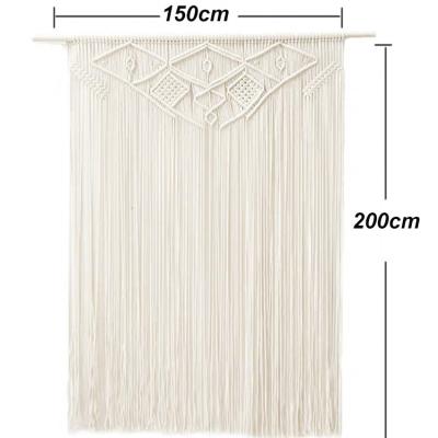 China Minimalist Bohemian Wall Decor Wedding Decor Tapestry Macrame Wall Hanging Boho Macrame Curtain for sale