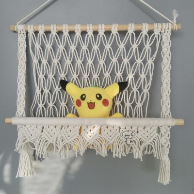 China Toy Hammock Organizer Kids Room Decoration Macrame Bohemian Wall Hanging for sale