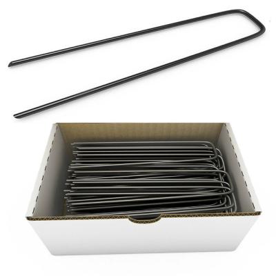 China 100 pack 6-inch galvanized ground garden staples en venta