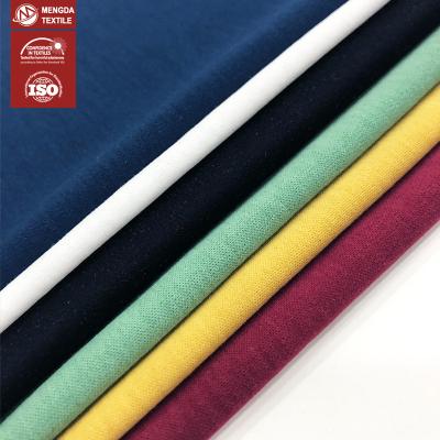 China Mercerizing 80S Mercerized Yarn Interlock Fabric 100% Knitted Cotton Fabric For Shirts for sale