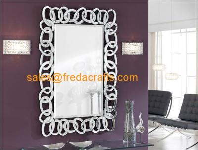 China Modern hign quality plain luxury design chain liked shape venetian decorative wall mirrors wholesale for sale