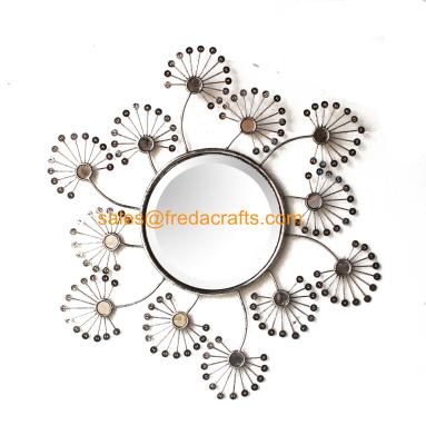 China China Supplier Metal Framed Acrylic Decorated Wall Mirror Bevelled edge Mirror for sale