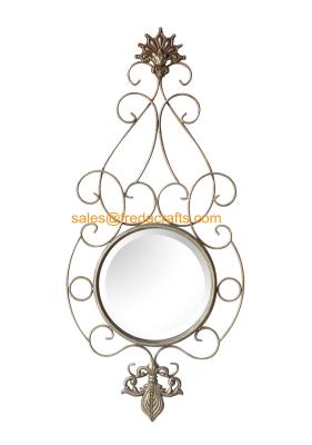 China Good Price Nice Design Metal Framed Wall Art Hanging Mirror Edge Bevelled Mirror for sale