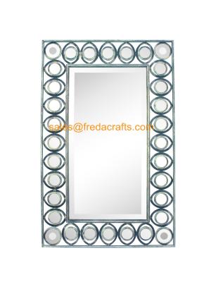 China Export Quality Factory Price Metal Framed Different Antique Color Finish Rectangle Wall Mirror for sale