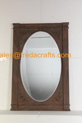 China FR-16703 Quality Assured Antique Gold Deocrative Wood Frame Wall Mirror For Living Room for sale