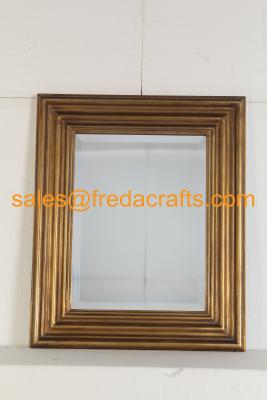 China China Supply Antique Wooden Retangle Home Decorative Wall Mirror for sale