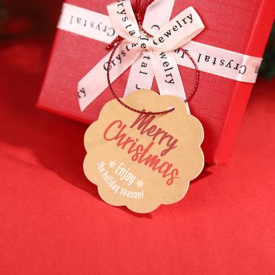 China Sustainable Custom Christmas Hang Tag With Logo For Garment , Christmas Apparel Hang Tag for sale