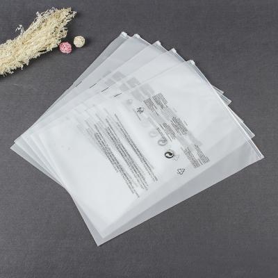 China BIODEGRADABLE custom printing plastic frosted zipper lock zipper bags for clothing package PE T-shirts bag for sale