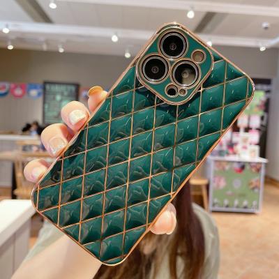 China Luxury shockproof plated back cover tpu case for iphone 14 13 12 pro max for sale