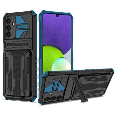 China Shockproof For Samsung A02S A12 A22 A32 A42 A52 Hybrid Phone Case PC tpu kickstand Mobile Phone Cover For Samsung A21S Card Slot Case for sale