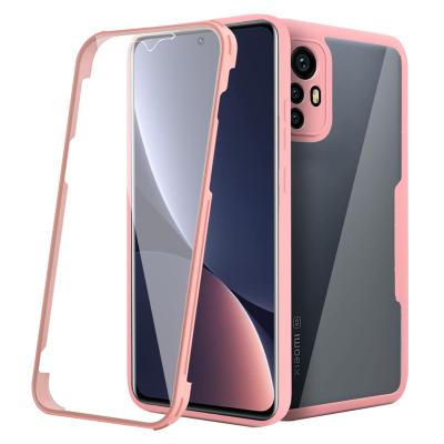 China Double Side Shockproof Case For xiaomi 12 pro Wholesale Hard Back Case With Front Pet Screen Protector 360 Case For Redmi Note 11 Pro for sale