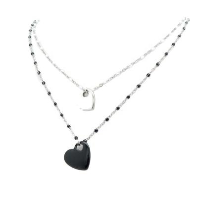 China Delicacy Stainless Steel Fresh Wind Love Neo-Gothic High Quality Genuine Hollow Necklace for sale