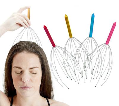 China Portable Hand Held Head Massager Machine Stainless Steel Scalp Massager Spider Head for sale