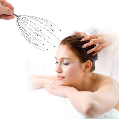 China Hot Selling High Quality Handheld Head Massager Portable Finger Massager Stainless Steel Scalp Massager Metal Scalp Head Massager for sale