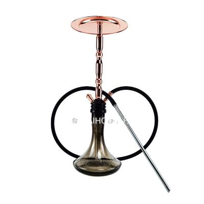 China Aluminum alloy factory direct gold plating aluminum alloy pink European hookah large. for sale