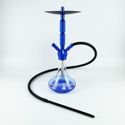 China Aluminum Alloy Manufacturer Custom Hot Selling Double Hole Smoking Aluminum Hookah for sale