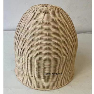 China Modern Custom Shade Woven Rattan Hanging Pendant Light for sale