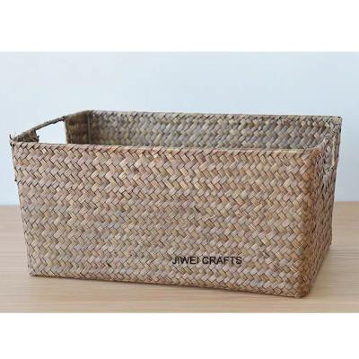 China High Quality Custom Handmade Woven Basket Bins - Straw Seagrass Baskets Bins Woven for sale