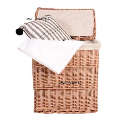 China High Quality Handmade Hamper Manufacturer Custom Hotel Tower Rattan Laundry Hamper for sale