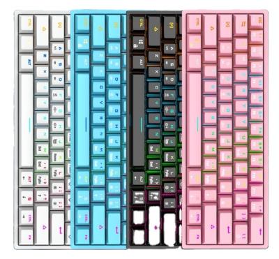 China Anti-Ghosting Factory Customized 71 Cute Mechanical Gaming Keyboard Dual Color Keycap Marquee Keys LED Mechanical Keyboard for sale