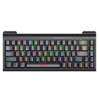 China Anti-ghosting patriotism gk-68 computer gaming keyboard RGB mini master wireless black mechanical keyboard for sale